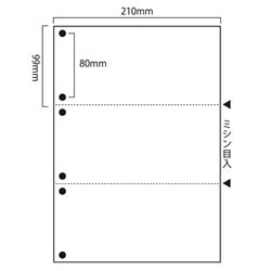 汎用マルチプリンタ帳票 SW-W36 白紙 A4 3分割 6穴
