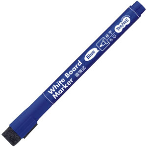 TS-WBS-BLホワイトボードマーカーキャップ式 マグネット付 青 細字丸芯 汎用品
