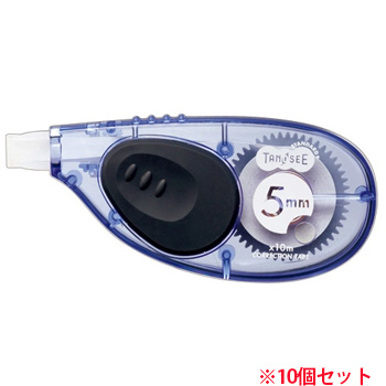 ZCT-TS5BTN 使い切り修正テープ ヨコ引き ブルー 汎用品 10個セット