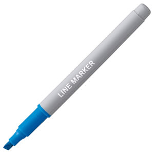 TS-LMS-B 蛍光マーカー シングルタイプ（キャップ式） ブルー 汎用品