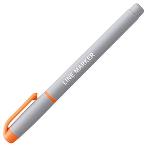 TS-LMS-O 蛍光マーカー シングルタイプ（キャップ式） オレンジ 汎用品