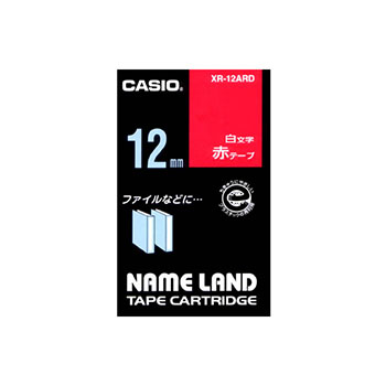 CASIO XR-12ARD NAME LAND スタンダードテープ 12mm×8m