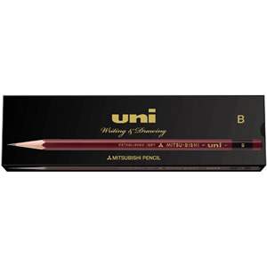 三菱鉛筆 鉛筆 ユニ紙箱 B UKNB 1ダース（12本）