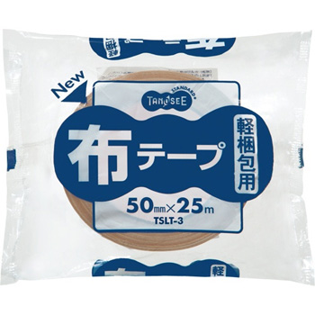 TSLT-3 布テープ 軽梱包用 50mm×25m 厚さ 約0.19mm 粘着力7.50N/25mm 汎用品