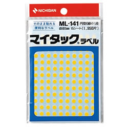 ニチバン ML-1412 マイタックカラーラベル 黄