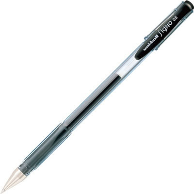 三菱鉛筆 UM100EW.24 ゲルインクボールペン ユニボール シグノ エコライター 0.5mm 黒