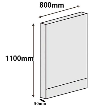 パーテーションLPX 高さ1100 幅800 スチール ホワイト