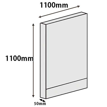パーテーションLPX 高さ1100 幅1100 スチール ホワイト