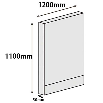 パーテーションLPX 高さ1100 幅1200 スチール ホワイト