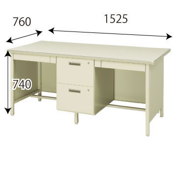 OF-8172 旧JIS 2人用デスク ニューグレー