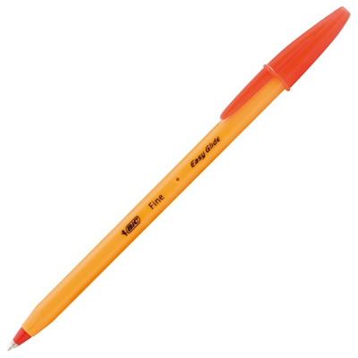 BIC E-ORGF20EGRED 油性ボールペン オレンジEG 0.7mm 赤 業務用パック