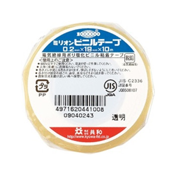 共和 HF-110-A ミリオンビニールテープ 19mm×10m 透明 (365-9762) 1巻