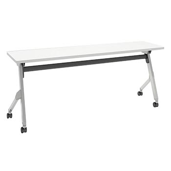 平行スタックテーブル 幅1800×奥行450mm 棚板なし 幕板なし ホワイト