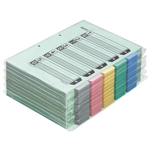 コクヨ シキ-140 カラー仕切カード(ファイル用・5山見出し) A4タテ 2穴 5色+扉紙