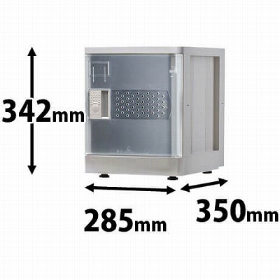 MS-CR プラスチックミニロッカー MSタイプ ベース付 クリア