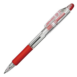 ゼブラ KRBS-100-R 油性ボールペン ジムノック 0.5mm 赤 10本セット