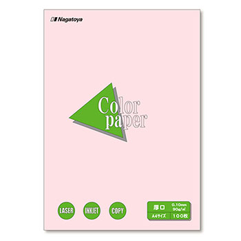 長門屋商店 ナ-3319 Color Paper A4 厚口 さくら 1冊(100枚) (125-0992) 1冊=100枚