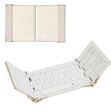 3E 3E-BKY8OF-WH Bluetooth Keyboard 【TRI】 3つ折りタイプ ホワイト ケース付属