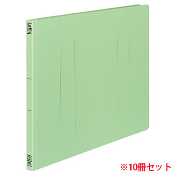 コクヨ フ-V48G フラットファイルV樹脂製とじ具A3横 15mmとじ 緑 10冊セット