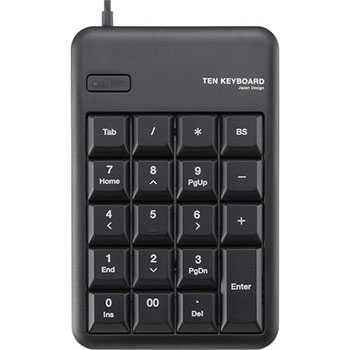 ELECOM TK-TCM011BK/RS USB接続 テンキーパッド メンブレン ブラッ (241-7202)