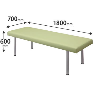 一般診察台向け診察台 高さ600 幅1800 ミントグリーン