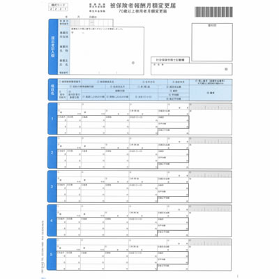 オービック 5163 単票被保険者月額変更届