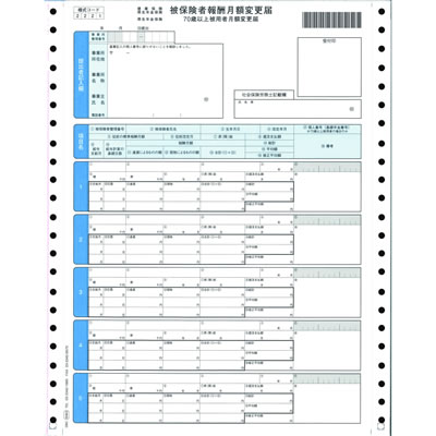 オービック 5063 被保険者月額変更届