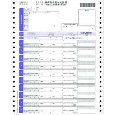 オービック 5065 被保険者賞与支払届