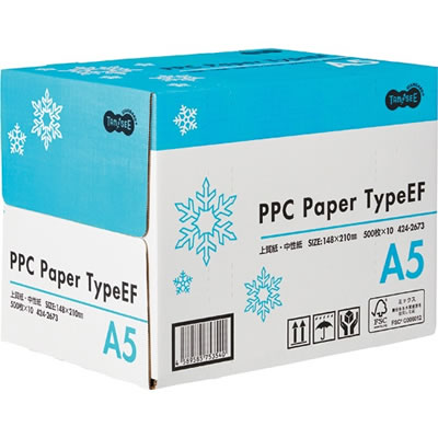 PPCEF-A5 PPC Paper Type EF A5 (424-2673) 1箱(5000枚:500枚×10冊)