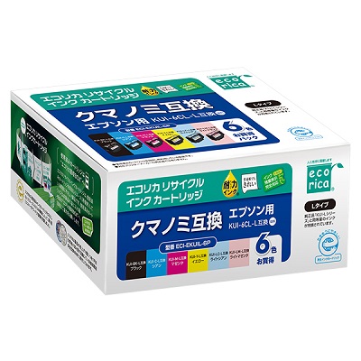 エコリカ ECI-EKUIL-6P  リサイクルインク クマノミ 増量6色パック