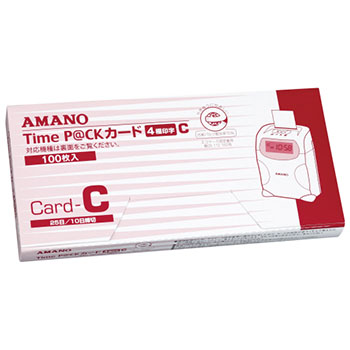 アマノ TimeP@ CKカード 4欄印字C(25日締め/10日締め)