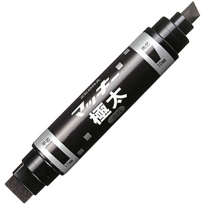 ゼブラ MC-EB-450-BK 油性マーカー マッキー極太 角芯太字+平芯極太 黒