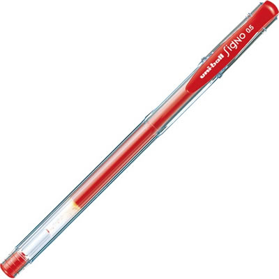 三菱鉛筆 UM100EW.15 ゲルインクボールペン ユニボール シグノ エコライター 0.5mm 赤