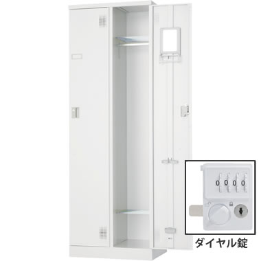 TLK-S2 豊國工業 2人用ロッカー シリンダー錠 ホワイトグレーの通販 TLK-S2 豊國工業 2人用ロッカー シリンダー錠 ホワイトグレーの通販