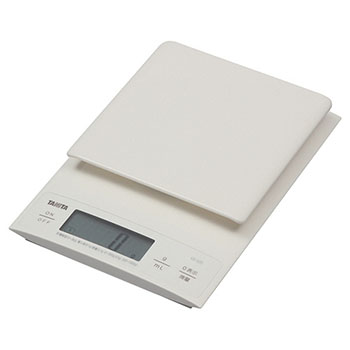 タニタ KD-320-WH デジタルクッキングスケール 3kg ホワイト (165-0833)