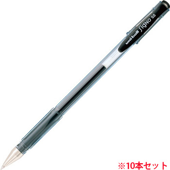 三菱鉛筆 UM100EW.24 ゲルインクボールペン ユニボール シグノ エコライター 0.5mm 黒 10本セット