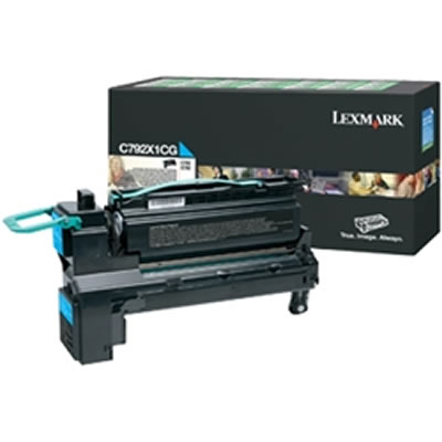 LEXMARK C792X1CG C792 リターンプログラムトナーカートリッジ・シアン(大容量/20K)