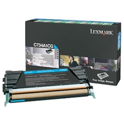 LEXMARK C734A1CG リターンプログラムトナーカートリッジ・シアン(6000枚)
