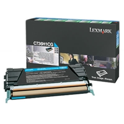 LEXMARK C736H1CG リターンプログラムトナーカートリッジ・シアン(大容量/10000枚)