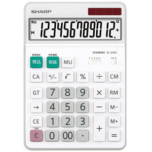 シャープ EL-S452-X エルシーメイト電卓 12桁 セミデスクトップ