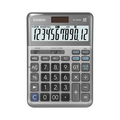 CASIO DF-200RC-N 軽減税率計算対応電卓 12桁