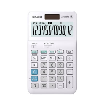CASIOJW-200TC-N W税計算対応電卓 12桁