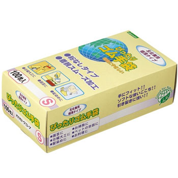 オカモト NO310-S ぴったりゴム手袋(粉なし) Sサイズ