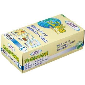 オカモト NO310-L ぴったりゴム手袋(粉なし) Lサイズ