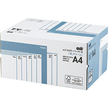 AECCRA4-BX αエコカラーペーパーII A4 クリーム 業務用パック 汎用品