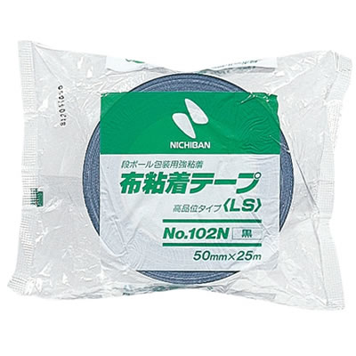 ニチバン 102N6-50 布粘着テープ 50mm×25m 黒