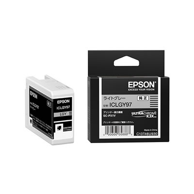 EPSON ICLGY97 SC-PX1V用 インクカートリッジ（ライトグレー）