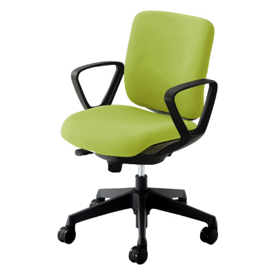 オカムラ シルフィー ローバック 肘なし ライムグリーン 2018年製  