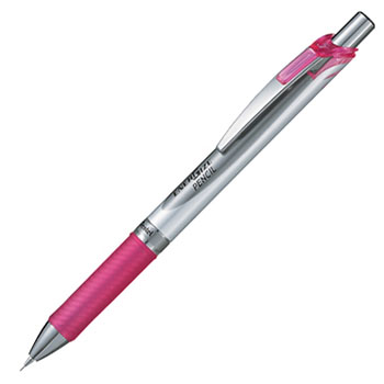 ペンテル PL75-P エナージェルシャープペンシル 0.5mm 軸色:シルバー/ピンク