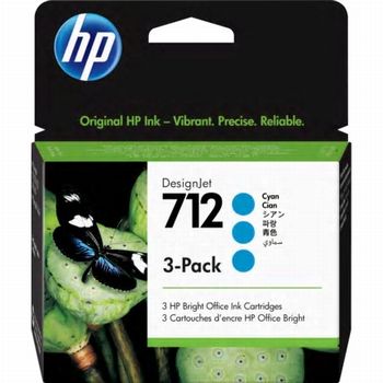 HP 3ED77A HP712 インクカートリッジ シアン 29ml×3 純正